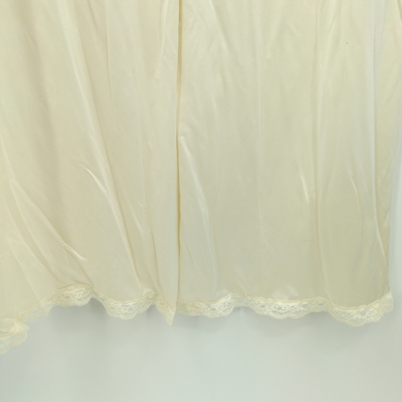 Vintage X Shadowline Nightgown Peignoir Lace Floral Ivory Nylon Made USA Women M - Picture 6 of 8